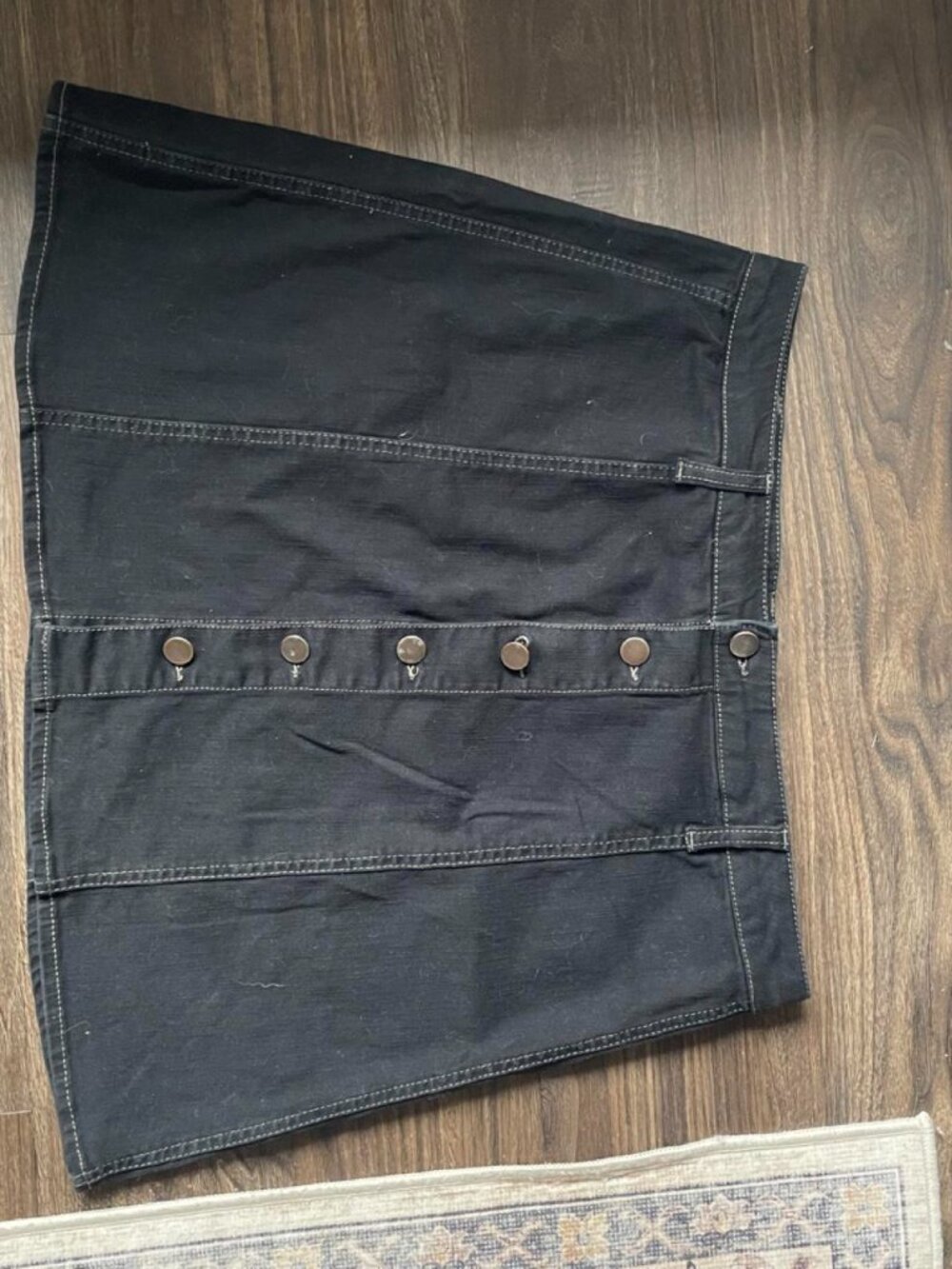 Black Denim Mini Skirt